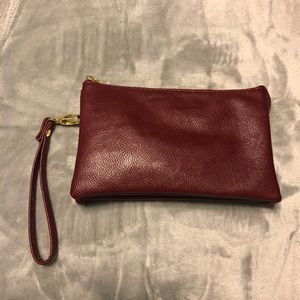 Faux Leather Wristlet/Crossbody
